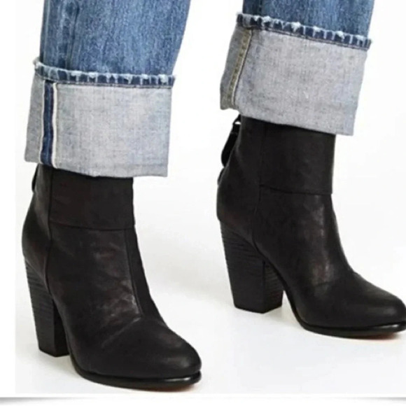 Rag & Bone Newberry Leather Ankle Boot - Picture 1 of 11